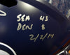 Russell Wilson Autographed Seattle Seahawks Full Size Speed Helmet "SB XLVIII Champs, SEA 43 DEN 8, 2/2/14" Limited Edition #/48 RW Holo Stock #105818
