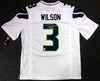 Seattle Seahawks Russell Wilson Autographed White Nike Twill Jersey Size L RW Holo Stock #90927