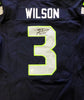 Russell Wilson Autographed Seattle Seahawks Nike Elite Authentic Blue Jersey Size 52 RW Holo