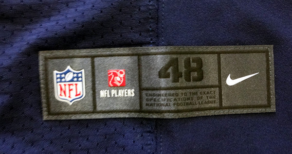 Seattle Seahawks Russell Wilson Autographed Blue Nike Elite Jersey