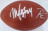 Russell Wilson & Marshawn Lynch Autographed NFL Leather Football Seattle Seahawks RW & ML Holo Stock #130463