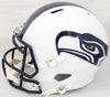 Russell Wilson Autographed Seattle Seahawks Flat Matte White Full Size Speed Replica Helmet RW Holo Stock #178958