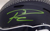 Russell Wilson Autographed Seattle Seahawks Speed Mini Helmet In Green RW Holo Stock #179111