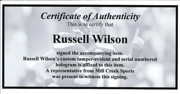 Russell Wilson Autographed 16x20 Photo Seattle Seahawks