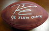 Russell Wilson Autographed Super Bowl Leather Football Seattle Seahawks "SB XLVIII Champs" RW Holo Stock #72353