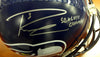 Russell Wilson Autographed Seattle Seahawks Super Bowl Full Size Helmet "SB XLVIII Champs" In Silver RW Holo Stock #72351