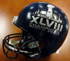 Russell Wilson Autographed Seattle Seahawks Super Bowl Full Size Helmet "SB XLVIII Champs" In Silver RW Holo Stock #72351