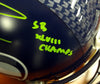 Russell Wilson Autographed Seattle Seahawks Full Size Helmet "SB XLVIII Champs" In Green RW Holo Stock #72372
