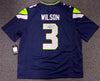 Seattle Seahawks Russell Wilson Autographed Blue Nike Twill Jersey Size XXL RW Holo Stock #71432