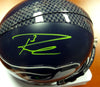 Russell Wilson Autographed Seattle Seahawks Mini Helmet In Green RW Holo Stock #71470