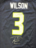 Seattle Seahawks Russell Wilson Autographed Blue Nike Jersey Size L RW Holo Stock #80817