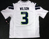 Seattle Seahawks Russell Wilson Autographed White Nike Twill Jersey Size XL RW Holo Stock #90928