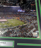 Seattle Seahawks Super Bowl XLVIII Champion Autographed Framed 16x20 Photo With 27 Signatures Including Russell Wilson, Marshawn Lynch & Richard Sherman MCS Holo Stock #90706