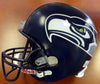 Russell Wilson Autographed Seattle Seahawks Full Size Helmet In Silver RW Holo Stock #74632
