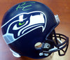 Russell Wilson Autographed Seattle Seahawks Super Bowl XLVIII Full Size Helmet In Green RW Holo Stock #104263