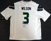 Seattle Seahawks Russell Wilson Autographed White Nike Jersey Size XL RW Holo Stock #105023