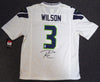 Seattle Seahawks Russell Wilson Autographed White Nike Jersey Size L RW Holo Stock #105022
