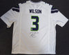 Seattle Seahawks Russell Wilson Autographed White Nike Jersey Size XXL RW Holo Stock #105024