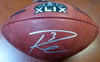 Russell Wilson Autographed Super Bowl XLIX Leather Football Seattle Seahawks RW Holo Stock #105020