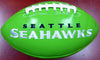 Russell Wilson Autographed Green Logo Football Seattle Seahawks RW Holo Stock #113614