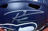 Russell Wilson Autographed Seattle Seahawks Speed Full Size Helmet In Silver RW Holo Stock #113611