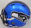 Russell Wilson Autographed Seattle Seahawks Blue Chrome Speed Full Size Replica Helmet In Green RW Holo Stock #145779