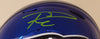 Russell Wilson Autographed Seattle Seahawks Blue Chrome Speed Mini Helmet In Green RW Holo Stock #145786