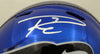 Russell Wilson Autographed Seattle Seahawks Blue Chrome Speed Mini Helmet In Silver RW Holo Stock #145842