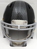 Russell Wilson Autographed Seattle Seahawks Matte Black Speed Mini Helmet In Silver RW Holo Stock #145843