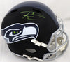 Russell Wilson Autographed Seattle Seahawks Matte Black Speed Full Size Replica Helmet In Green RW Holo Stock #145844