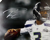 Russell Wilson Autographed Framed 24x30 Canvas Photo Seattle Seahawks Super Bowl XLVIII RW Holo Stock #125707