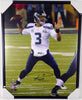 Russell Wilson Autographed Framed 24x30 Canvas Photo Seattle Seahawks Super Bowl XLVIII RW Holo Stock #125709