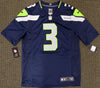 Seattle Seahawks Russell Wilson Autographed Blue Nike Twill Jersey Size XXL RW Holo Stock #159117