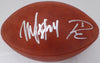 Russell Wilson & Marshawn Lynch Autographed NFL Leather Football Seattle Seahawks RW & ML Holo Stock #130463