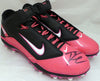 Russell Wilson Autographed Pink Nike Cleats Shoes Seattle Seahawks RW Holo Stock #130718