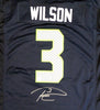 Seattle Seahawks Russell Wilson Autographed Blue Nike Jersey Size XL RW Holo Stock #130738