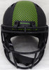 Russell Wilson Autographed Seattle Seahawks Eclipse Black Full Size Speed Replica Helmet In Silver RW Holo Stock #178956