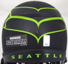 Russell Wilson Autographed Seattle Seahawks Eclipse Black Full Size Speed Replica Helmet In Silver RW Holo Stock #178956