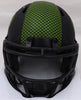 Russell Wilson Autographed Eclipse Black Seattle Seahawks Speed Mini Helmet In Green RW Holo Stock #178960