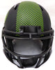 Russell Wilson Autographed Eclipse Black Seattle Seahawks Speed Mini Helmet In Silver RW Holo Stock #178961