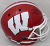 Russell Wilson Autographed Red Wisconsin Badgers Full Size Authentic Proline Helmet RW Holo Stock #178964