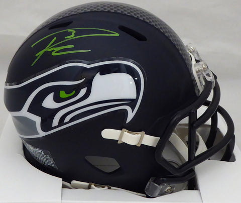 Russell Wilson Autographed Seattle Seahawks Speed Mini Helmet In Green RW Holo Stock #179111