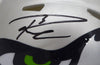 Russell Wilson Autographed AMP Seattle Seahawks Speed Mini Helmet In Black RW Holo Stock #179112